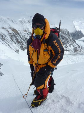 Canberra's Rick Agnew climbing Mt Everest in 2010.