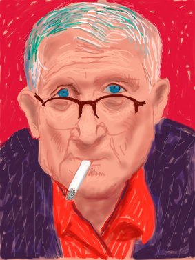 David Hockney "Self Portrait, 20 March 2012" (detail) iPad Drawing. 