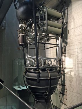 A replica of the V2 rocket engine which terrorised London during World War 2.