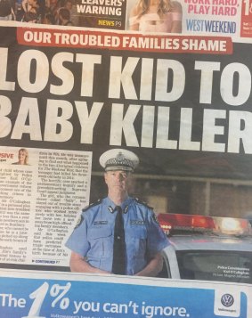 The West Australian front cover page photograph police commissioner Karl O'Callaghan was taking when he unintentionally visited Mr Weygers house. 