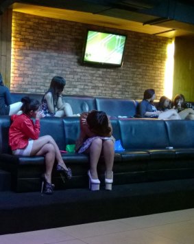 Sex workers at the King Cross bar in Kelapa Gading, Jakarta.