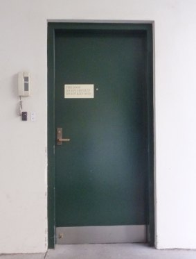 The "secret" ASIO green door at East Block.