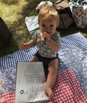 What a way to celebrate Australia Day, having a picnic at Narrabeen Lakes with friends, while our little man starts early with the sudoku.