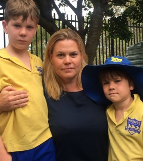 Licia Heath said she would send her sons Jude Jungwirth, 9, and Leo Jungwirth, 6, to Sydney Boys High School if a local intake was introduced.