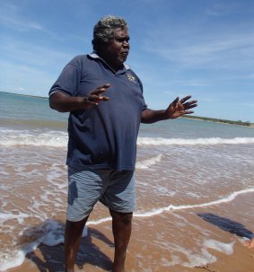 Djambawa Marawili, artist and elder, at Yilpara Homelands, Arnhemland. Photo: supplied