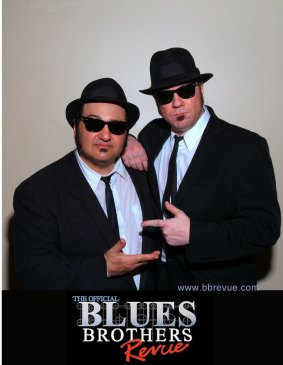 Wayne Catania and Kieron Lafferty as Jake and Elwood Blues. 