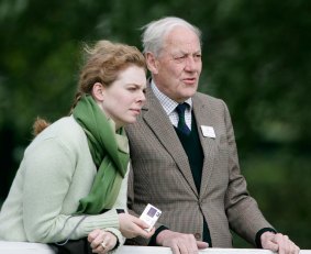 Floria, wife of Prince Donatus of Hesse, talks to Sir Brian McGrath as they watch Prince Philip compete in a carriage driving competition in 2005. 