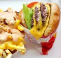 The calorific 'animal style' goodness of In-N-Out Burger.