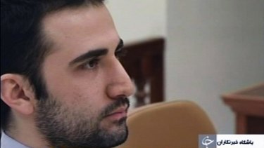 Freed: US citizen Amir Hekmati, accused by Iran of spying for the CIA, sits in Tehran's revolutionary court, in Iran in 2011.