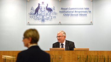 Justice Peter McClellan during the Royal Commission into Institutional Responses to Child Sexual Abuse.