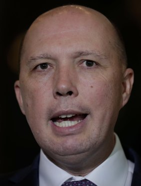 Home Affairs Minister Peter Dutton.