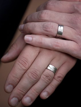 The rings on the hands of Tim Wilson and Ryan Bolger.