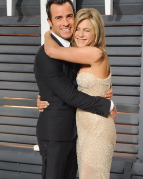 Secret wedding: Justin Theroux and Jennifer Aniston.