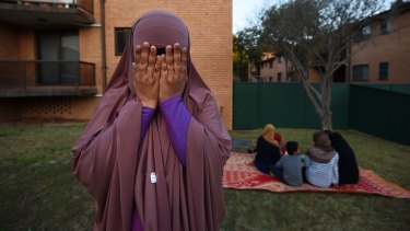 Fear and tears: Nayser Ahmed's wife and family are on a bridging visa and living in Sydney.