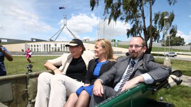 Senator Ricky Muir made a rare public appearance on Tuesday to launch the Parliamentary Friends of Motoring group. 