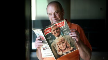 James Cockington with a vintage magazine he has collected.