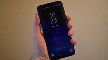 The Galaxy S8's design feels good in the hand.