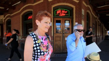 Pauline Hanson on the Hustings in Kalgoorlie.