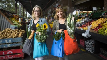 Julie McMahon, left, and Jackie Hegarty plan to grow their bag business in Australia and the US.