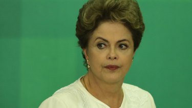 Impeached: then Brazilian President Dilma Rousseff.