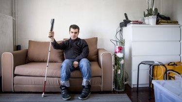 Daoud Muradyan, a Muslim from Armenia who is blind, at his home in Avignon on Tuesday. 
