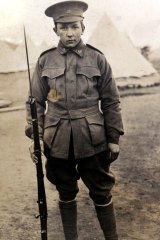 Alec Campbell, aged 16, before heading to Gallipoli.