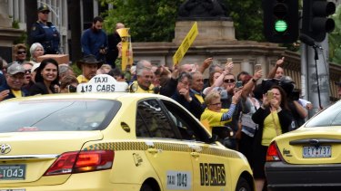 Taxi drivers and licence holders on Monday protested state government reform plans for the industry.