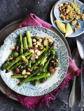 Tapas-style grilled asparagus. 