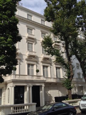 Faking it: The façade at 24 Leinster Gardens, Bayswater, London.