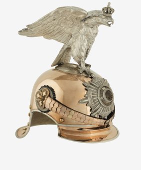 A German World War I cavalry helmet. 