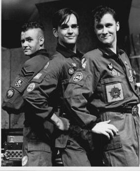 Fidler (right) with his DAAS Kapital co stars Paul McDermott (left) and Tim Ferguson (centre).