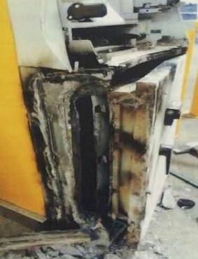 Cuts like butter: another destroyed safe.
