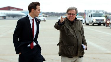 Bannon was fond of showing his disdain for refined Washington by wearing baggy cargo pants through the streets of the capital, shaggy and unshaven.