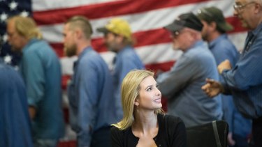 Ivanka Trump, daughter of Republican presidential candidate Donald Trump, attends a round-table discussion with local businesswomen after touring Middletown Tube Works, a welded steel tube supplier.