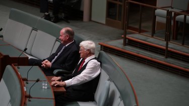 Russell Broadbent and Bob Katter vote against the same-sex marriage legislation in the House of Representatives. 