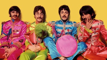 The alternative gatefold sleeve for the Beatles Sgt. Peppers Lonely Hearts Club Band. 