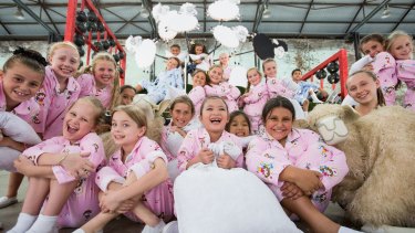 Strong start: Tourists have flooded into Sydney for Chinese New Year festivities, which will include a performance from these children in the Counting Sheep segment of the Twilight Parade.