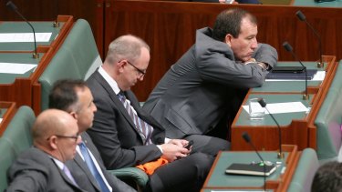 Special Minister of State Mal Brough (right) has been accused of misleading Parliament.