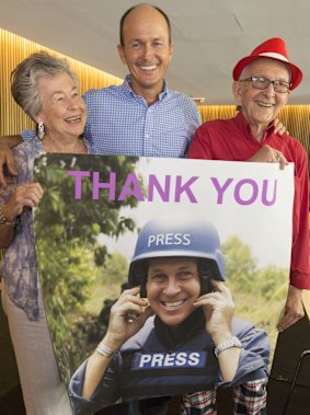 Peter Greste's family thanked supporters during the press conference in Brisbane.