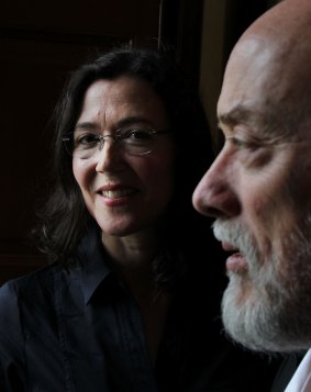 Louise Hearman, winner of the Archibald Prize in 2016, with photographer Bill Henson.