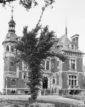 The ‘Red Chateau’ which served as the Fifth Army’s HQ in Villers-Bretonneux.