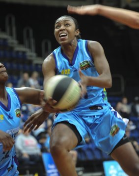 Renee Montgomery top-scored for the Canberra Capitals with 27 points in Sunday's 85-82 loss against the Adelaide Lightning at the AIS.
