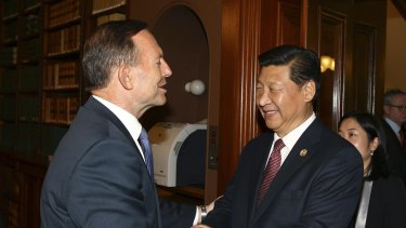 Prime Minister Tony Abbott with Chinese Premier Xi. The ChAFTA may eventually contain problematic clauses.
