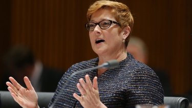 Defence Minister Marise Payne is one of three ministers grasping for the remote control.