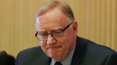 Committee Chair Senator Ian Macdonald, pictured questioning Professor Triggs on Monday, has in the past admitted to not reading the Australian Human Rights Commission reports.