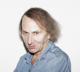 French author Michel Houellebecq poses at the Film Haus Arsenal during the 64th Berlinale International Film Festival on February 8, 2014.