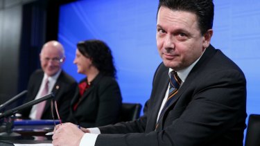 Leaning in: Independent Senator Nick Xenophon is pushing a bill on gender equality for government boards.