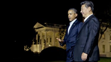 President Barack Obama and Chinese President Xi Jinping at the   White House.