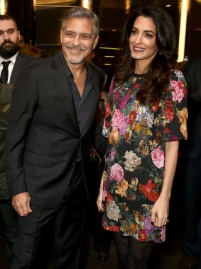 George and Amal Clooney attend the Netflix special screening and reception of The White Helmets hosted by The Clooney Foundation For Justice with George and Amal Clooney, at the Bvlgari Hotel on January 9, 2017 in London, England.
