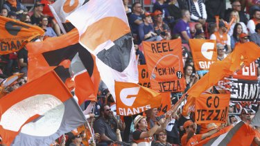 Loyalty: The Giants don't have a lot of fans compared with other AFL teams but they are building their membership base.